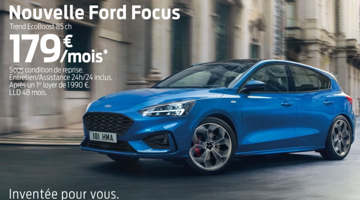 Nouvelle Ford Focus à partir de 179€/mois